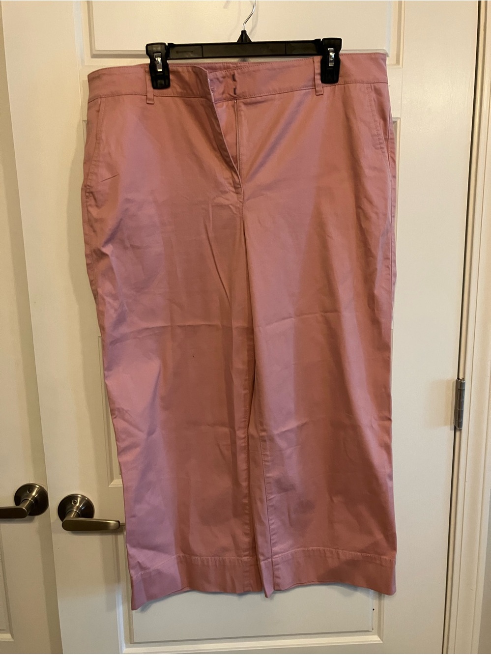 Talbots Blush Pink Wide Crop Pants Size 14